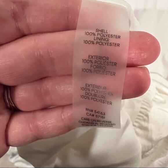 Calvin Klein NWT Smocked Waist Wide Leg Pants size L White - Picture 10 of 11